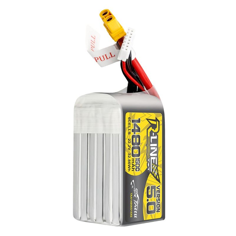 Tattu 1480mAh 6S 150C 22,2V LiPo-batteri – XT60 kontakt – R-Line 5,0