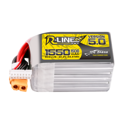 Tattu 1550mAh 6S 150C 22,2V LiPo-batteri – XT60 kontakt – R-Line 5,0