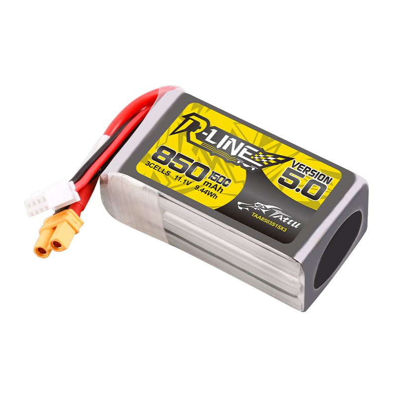 Tattu 850mAh 3S 150C 11,1V LiPo-batteri – XT30U-F kontakt – R-Line 5,0