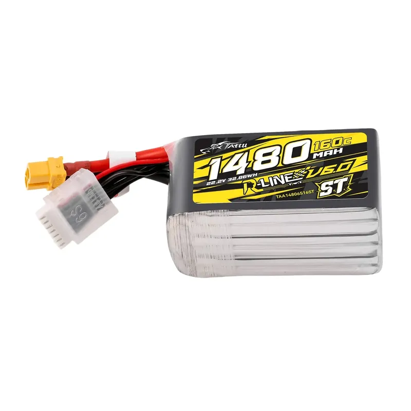 Tattu R-Line V6 1480mAh 6S 160C LiPo Battery with XT60