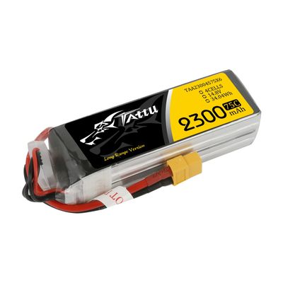 Tattu 2300mAh 4S 75C 14,8V LiPo-batteri – XT60 kontakt – FPV Classic