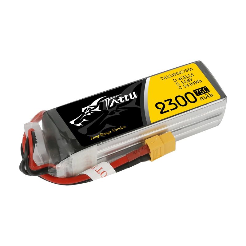 Tattu 2300mAh 4S 75C 14,8V LiPo-batteri – XT60 kontakt – FPV Classic