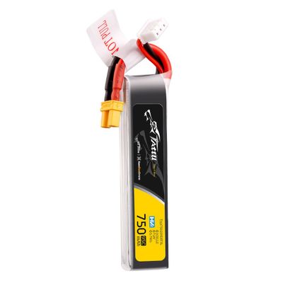 Tattu 750mAh 2S 95C 7,6V(HV) Long LiPo-batteri – XT30U-F kontakt – FPV Classic