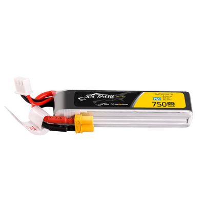 Tattu 750mAh 2S 95C 7,6V(HV) Long LiPo-batteri – XT30U-F kontakt – FPV Classic