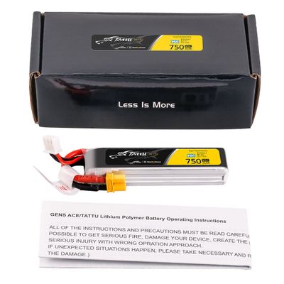 Tattu 750mAh 2S 95C 7,6V(HV) Long LiPo-batteri – XT30U-F kontakt – FPV Classic