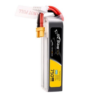 Tattu 750mAh 4S 95C 15,2V(HV) Long LiPo-batteri – XT30U-F kontakt – FPV Classic