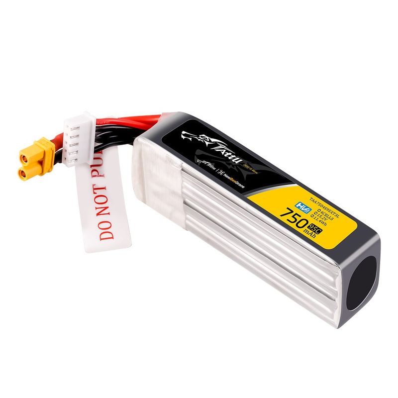 Tattu 750mAh 4S 95C 15,2V(HV) Long LiPo-batteri – XT30U-F kontakt – FPV Classic