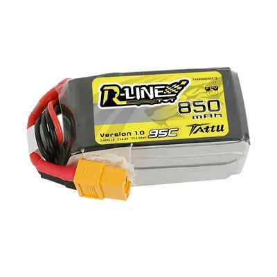 Tattu R-Line 850mAh 4S 95C 14.8V Lipo Batteri med XT60