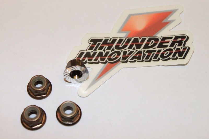 Låsmutter m Fläns 4mm Aluminium 4 st.