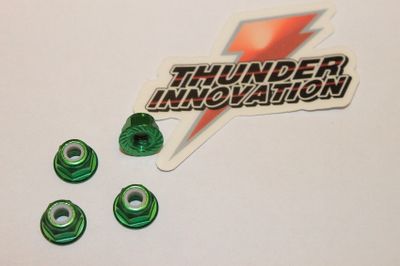 Låsmutter m Fläns 4mm Aluminium 4 st.