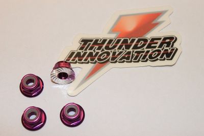 Låsmutter m Fläns 4mm Aluminium 4 st.