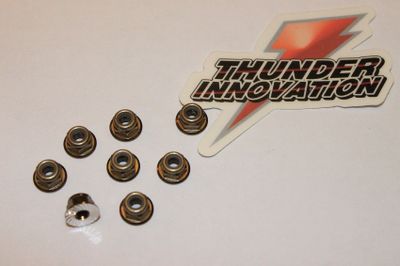 Låsmutter m Fläns 3mm Aluminium 8 st.