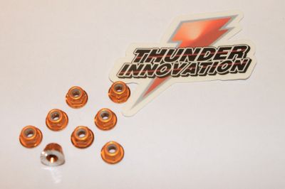 Låsmutter m Fläns 3mm Aluminium 8 st.