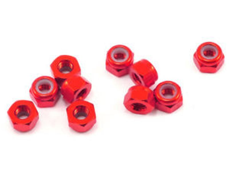 Låsmutter 3mm Aluminium (10 st)