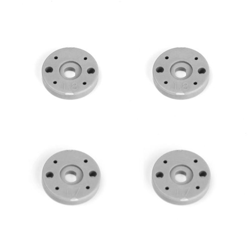 TKR6705 Shock Piston Set (2×1.7, 2×1.8, flat/flat, 13mm, 4pcs)