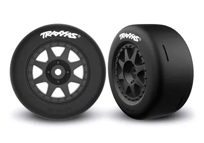 Däck & Fälg Speed Slicks Hard / Mini Rally / Mini Slash Svart Fram 2st