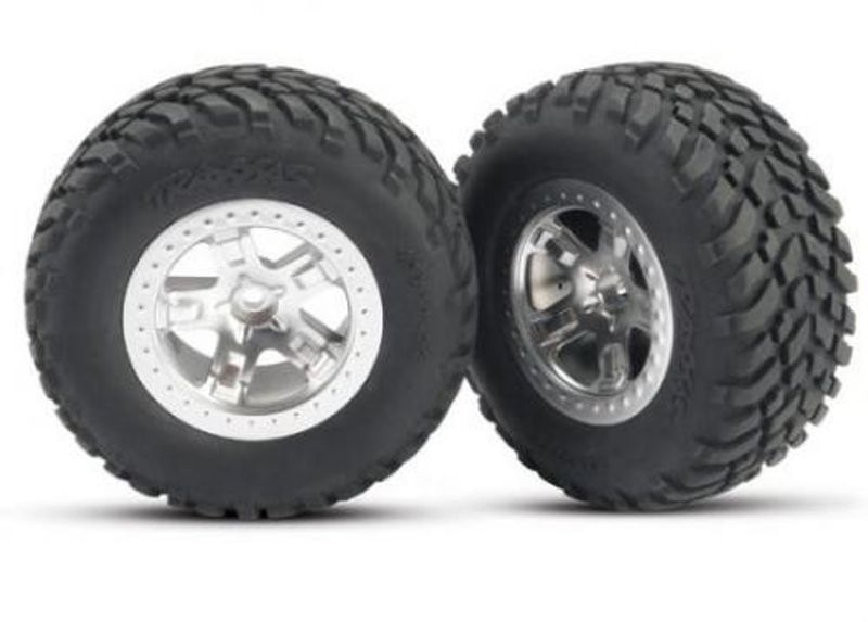 TRX5873 Däck o Fälg Traxxas Slash 4wd fram o bak, 2wd bak