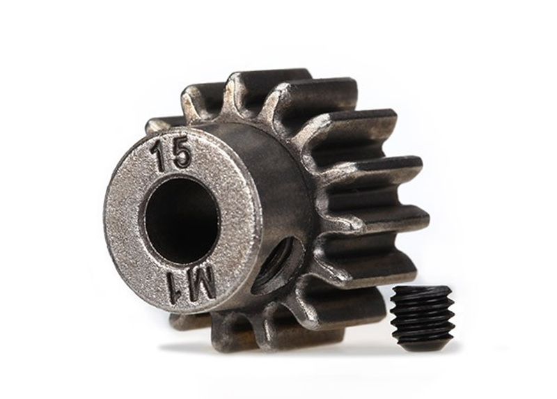 TRX6487X Motordrev 15T Mod1 Stål 5mm axel