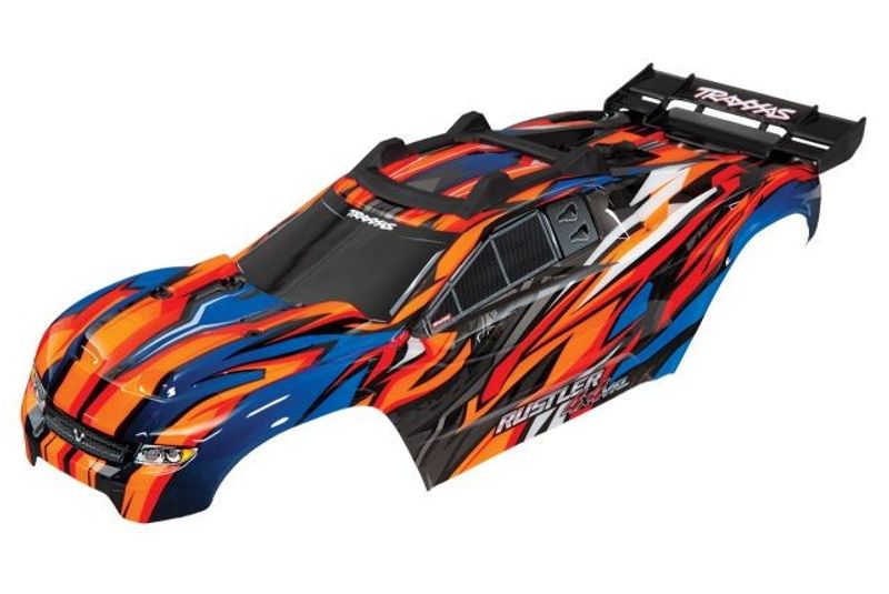 TRX6717T Kaross Rustler 4x4 Orange