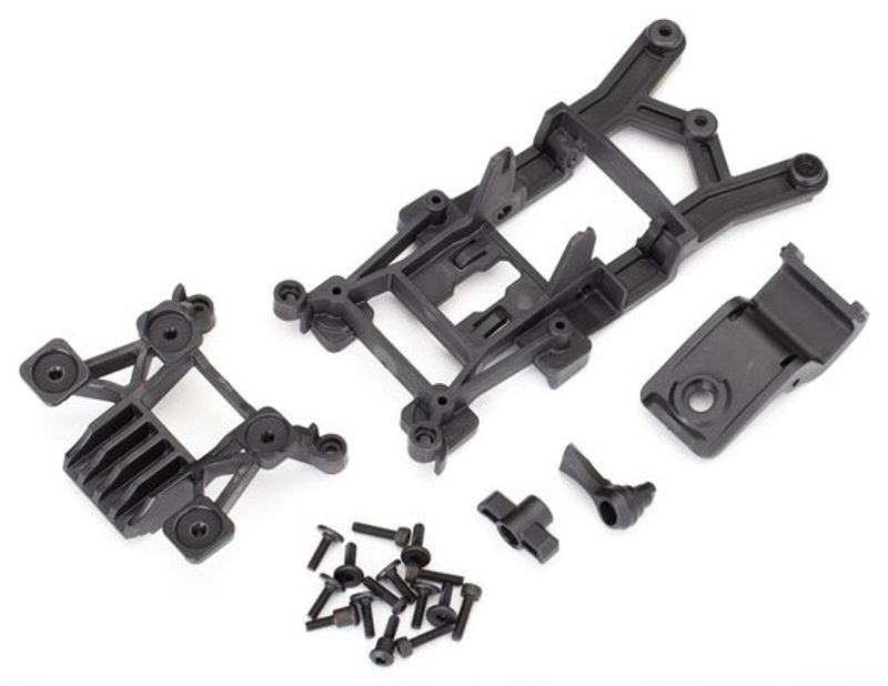 TRX6720 Karossfäste F/B Set Rustler 4x4