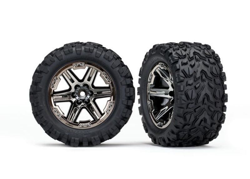 TRX6773X Däck & Fälg Talon Extreme/RXT Svart Krom 2.8" 4WD TSM