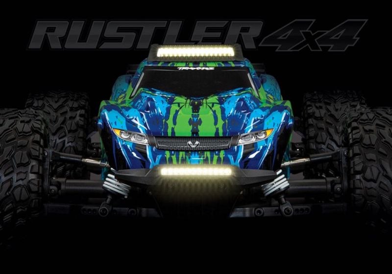 TRX6795 LED Ljus Fram & Tak Set Komplett Rustler 4x4