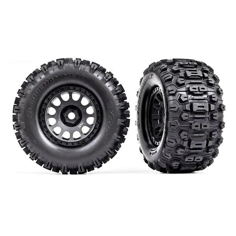 TRX7876 Däck & Fälg Sledgehammer/XRT Race Svart (2)