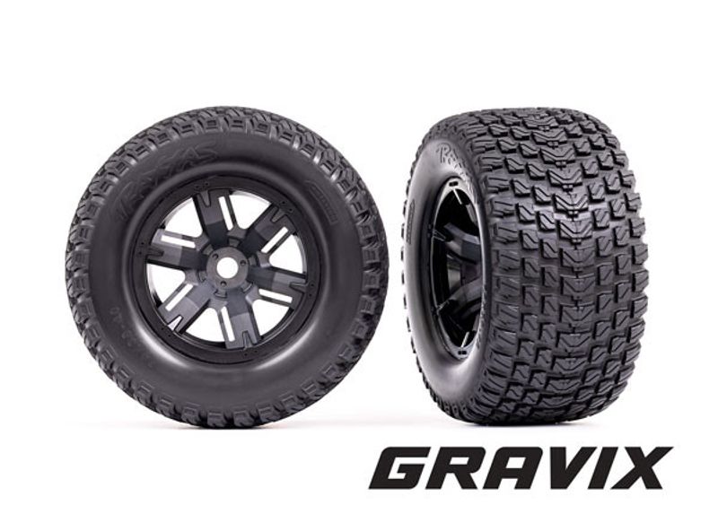 TRX7877 Däck & Fälg Gravix/X-Maxx Svart (2)