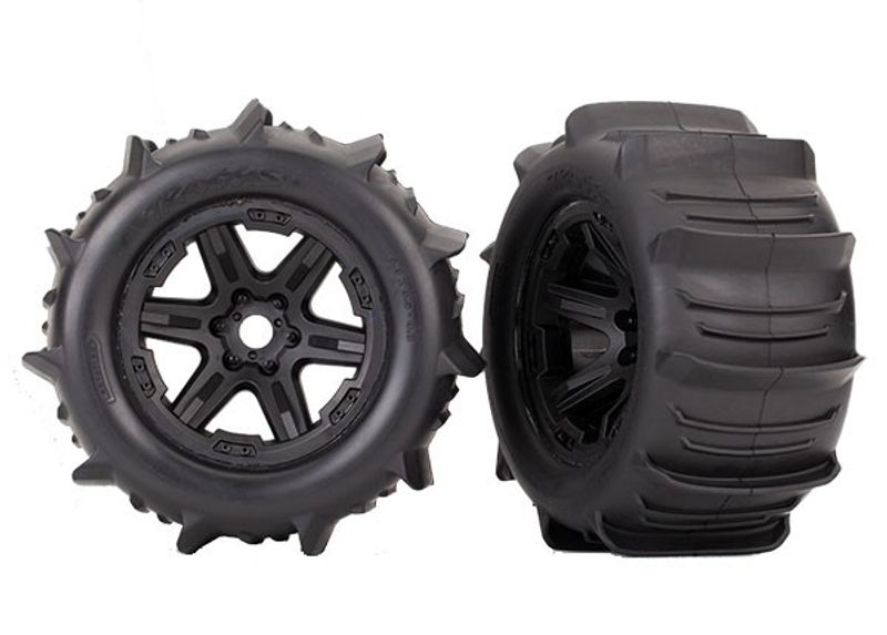 TRX8674 Däck & Fälg Paddel/Carbide Svart 3.8" TSM