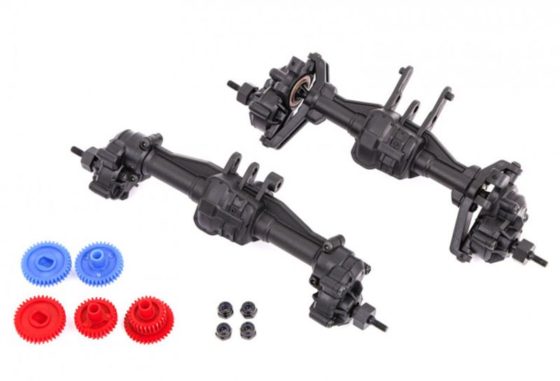TRX9843R Portalaxel Set Fram + Bak Komplett (2.56:1 Växlad) TRX-4M