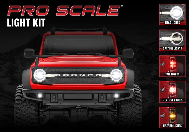 TRX9783 LED Ljus Fram- och Bak Set Komplett TRX-4M Bronco