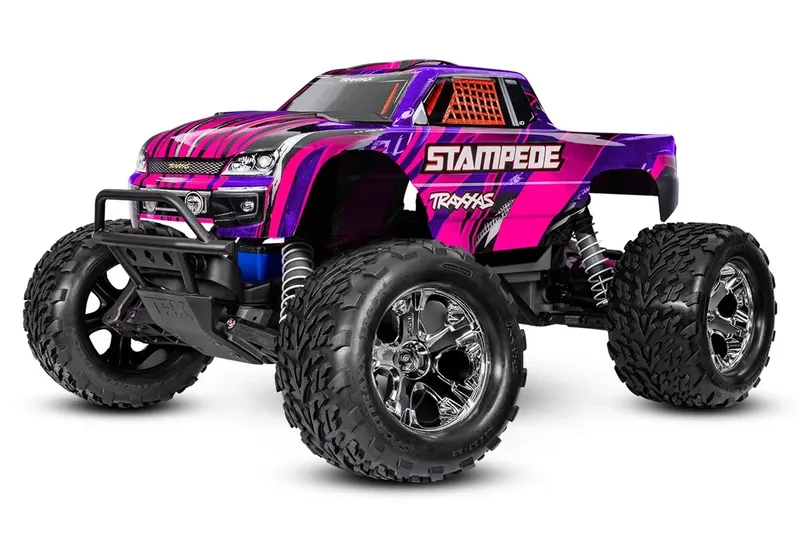 Traxxas Stampede 2WD 1/10 RTR TQ EHD Rosa USB-C - Med Batteri & Laddare