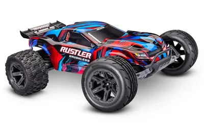Traxxas Rustler 1/10 2WD BL 3S Stadium Truck RTR Röd