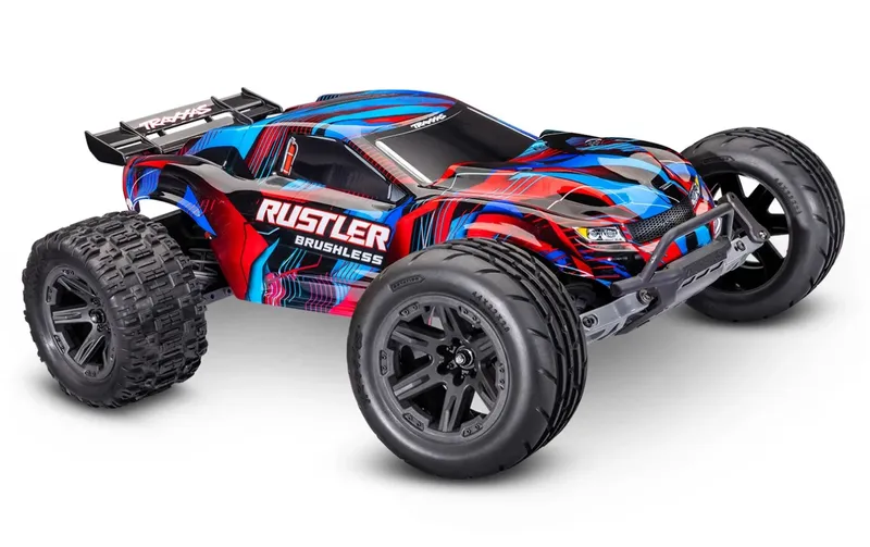 Traxxas Rustler 1/10 2WD BL 3S Stadium Truck RTR Röd