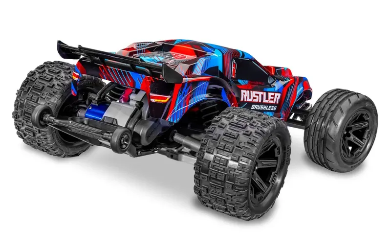 Traxxas Rustler 1/10 2WD BL 3S Stadium Truck RTR Röd