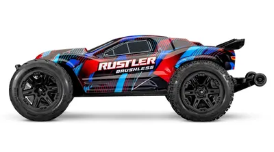 Traxxas Rustler 1/10 2WD BL 3S Stadium Truck RTR Röd