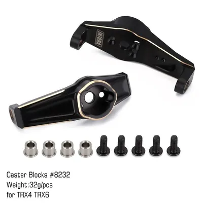 INJORA Black Coating Brass Caster Blocks C Hubs #8232 för TRX-4 och TRX-6