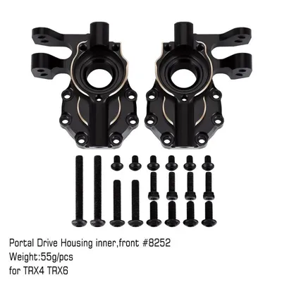 INJORA Black Brass Counterweight 55g Drive Housing för TRX-4 och TRX-6