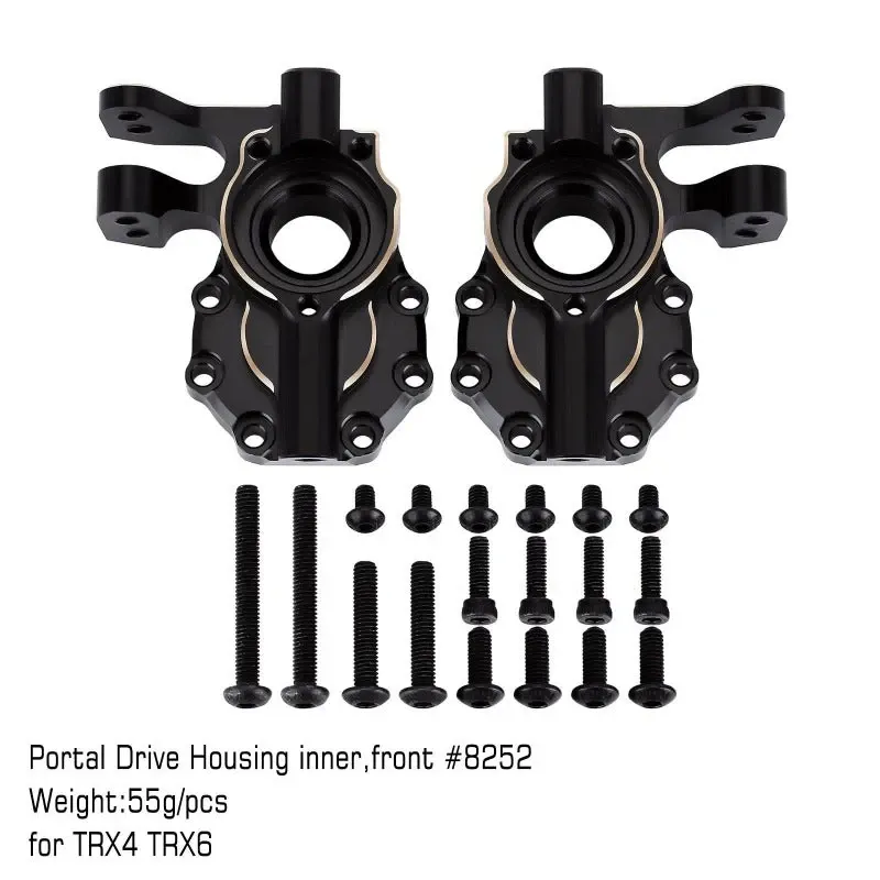 INJORA Black Brass Counterweight 55g Drive Housing för TRX-4 och TRX-6