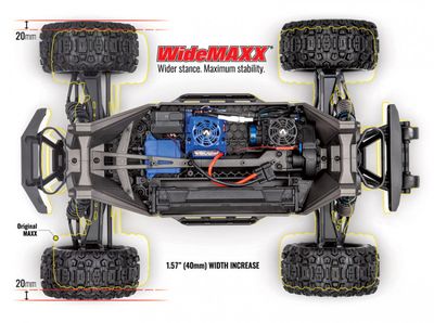 Traxxas MAXX med WideMAXX 4x4 1/10 RTR TQi TSM (levereras utan batteri/laddare)