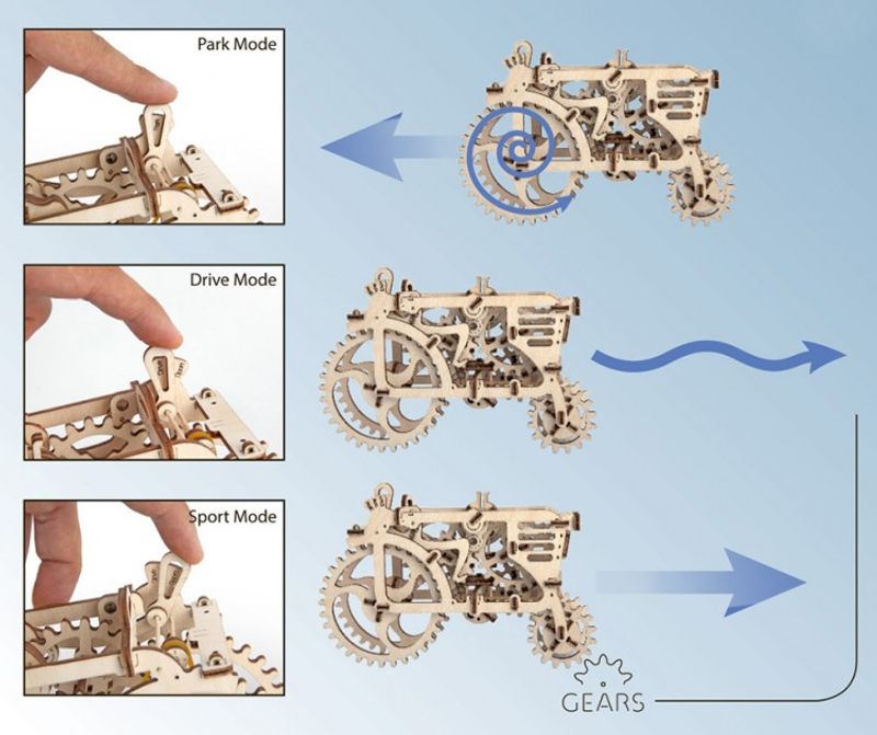 Ugears Tractor Träbyggsats