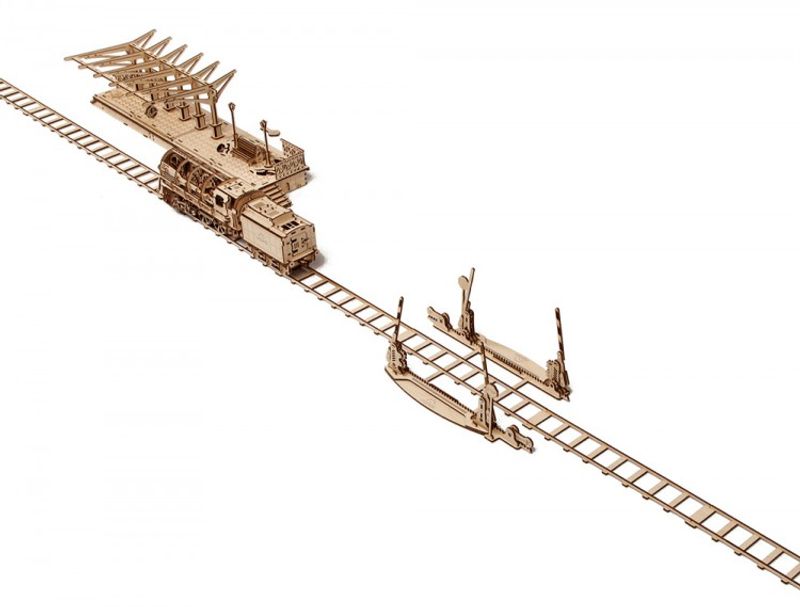Ugears Set of Rails with Crossings Träbyggsats