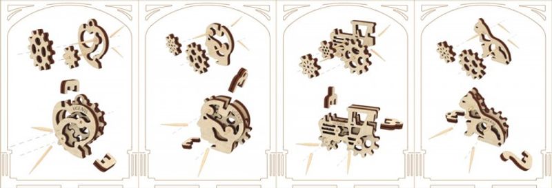 Ugears U-Fidget Tribiks Träbyggsats