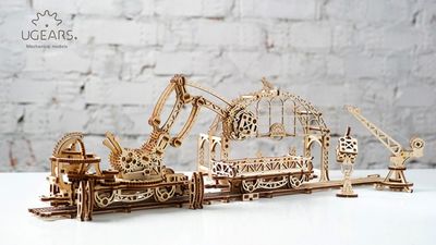 Ugears Rail Mounted Manipulator Träbyggsats