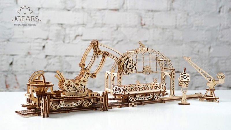 Ugears Rail Mounted Manipulator Träbyggsats