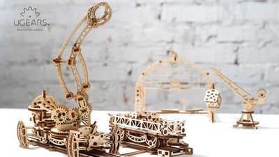 Ugears Rail Mounted Manipulator Träbyggsats
