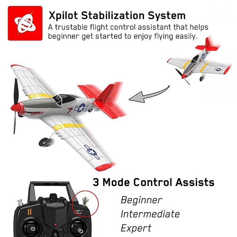 VOLANTEX P-51D MUSTANG 4CH 400MM BORSTAD M/GYRO EPP RTF