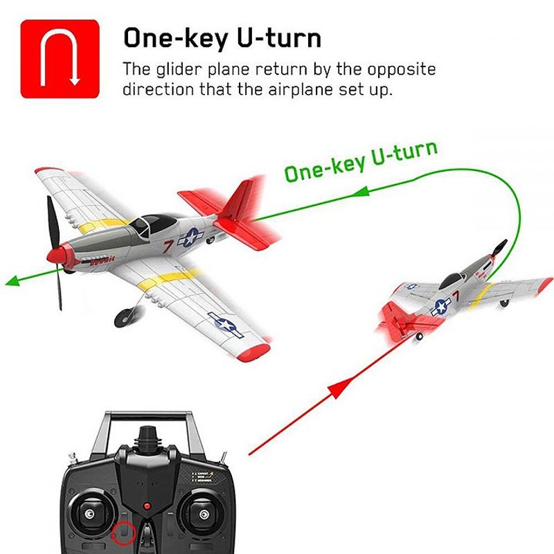 VOLANTEX P-51D MUSTANG 4CH 400MM BORSTAD M/GYRO EPP RTF