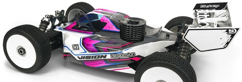 Kaross Vision Bittydesign Mugen MBX8 Omålad