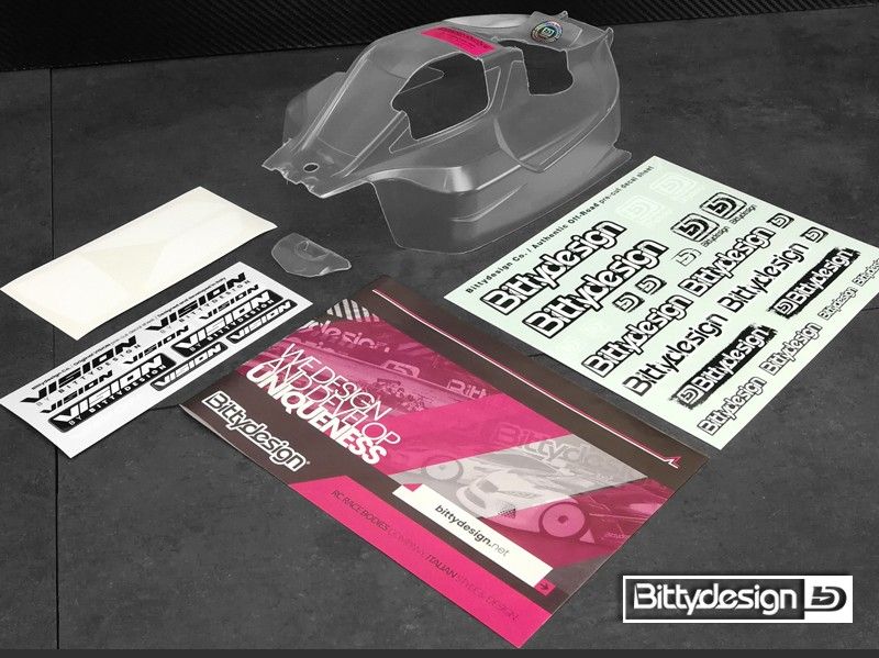 Kaross Vision Bittydesign Mugen MBX8 Omålad